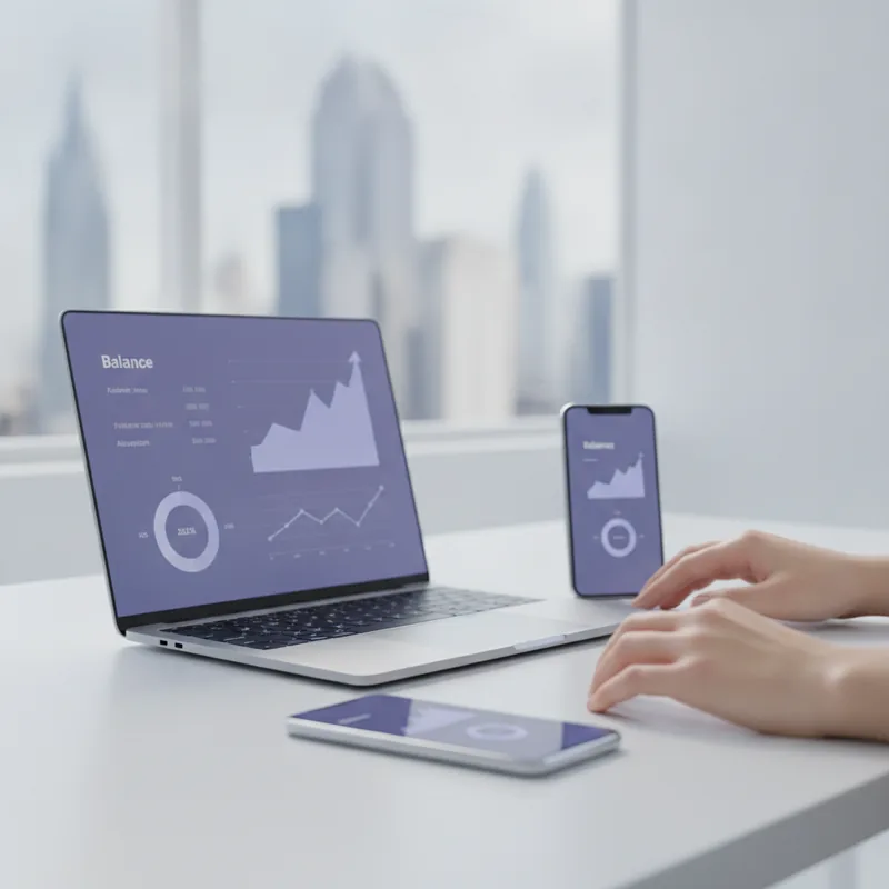 AI-driven market signals dashboard with live trend chart and confidence levels